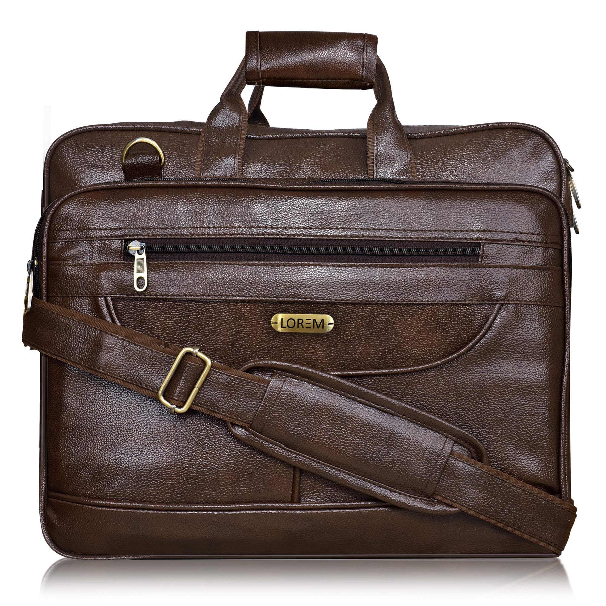 LOREM Stylish Genuine Rexine Laptop Messenger Bag/Shoulder Messenger Bag with Detachable Strap Sling Office Bag for Men (Fz-Bg08) (B09T263FDK) Amazon Price History, Amazon Price Tracker