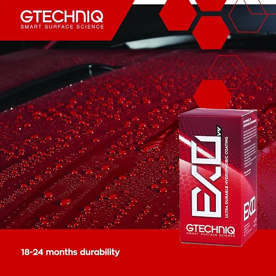Gtechniq EXO Crystal Ultra Hydrophobic Coating, 1.7 fl oz | Repels Water and Dirt, High Gloss Finish, Long-Lasting Protection