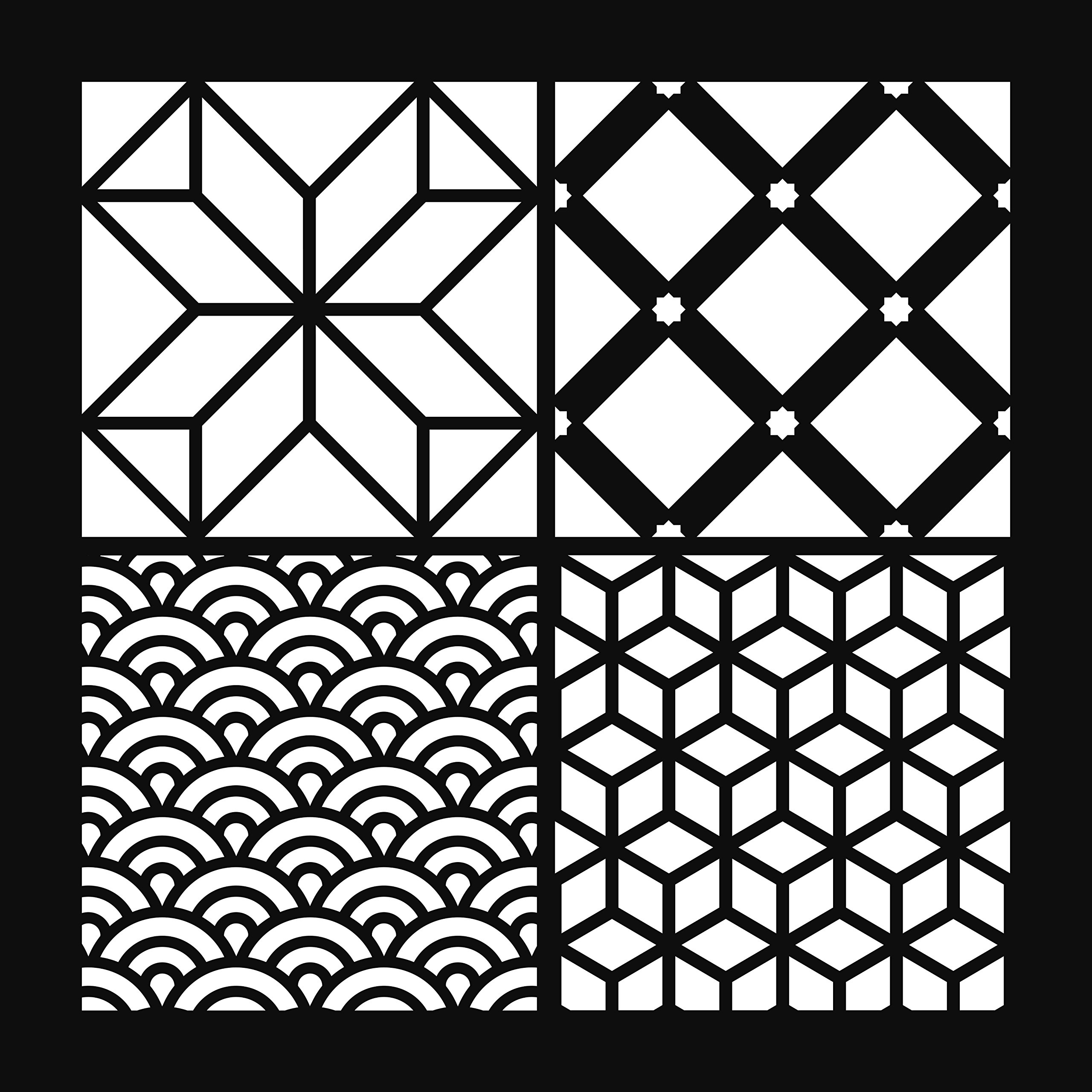 Geometric Stencil - Artemio - Wavy Tiles And Cubes - 30 X 30 Cm - Plastic - Easy Decoration 5414135025558