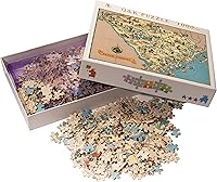 Vista 24 de Rompecabezas para adultos 1000 piezas Arkansas mapa de madera rompecabezas juegos de rompecabezas Estados Unidos del estado rompecabezas mapa decorar