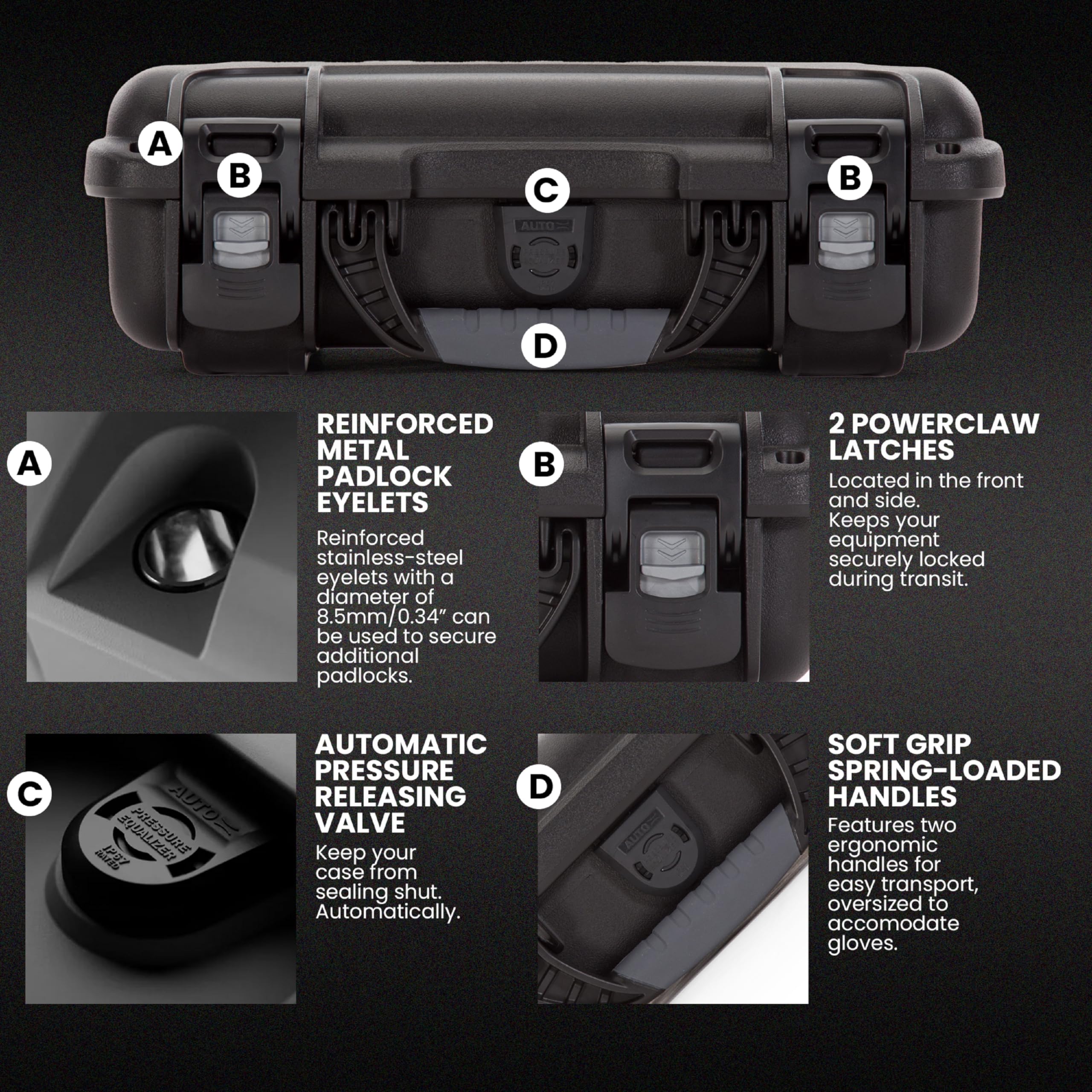 GLOCK - protection pour pistolet de haute qualité, boîte de transport avec doublure en mousse