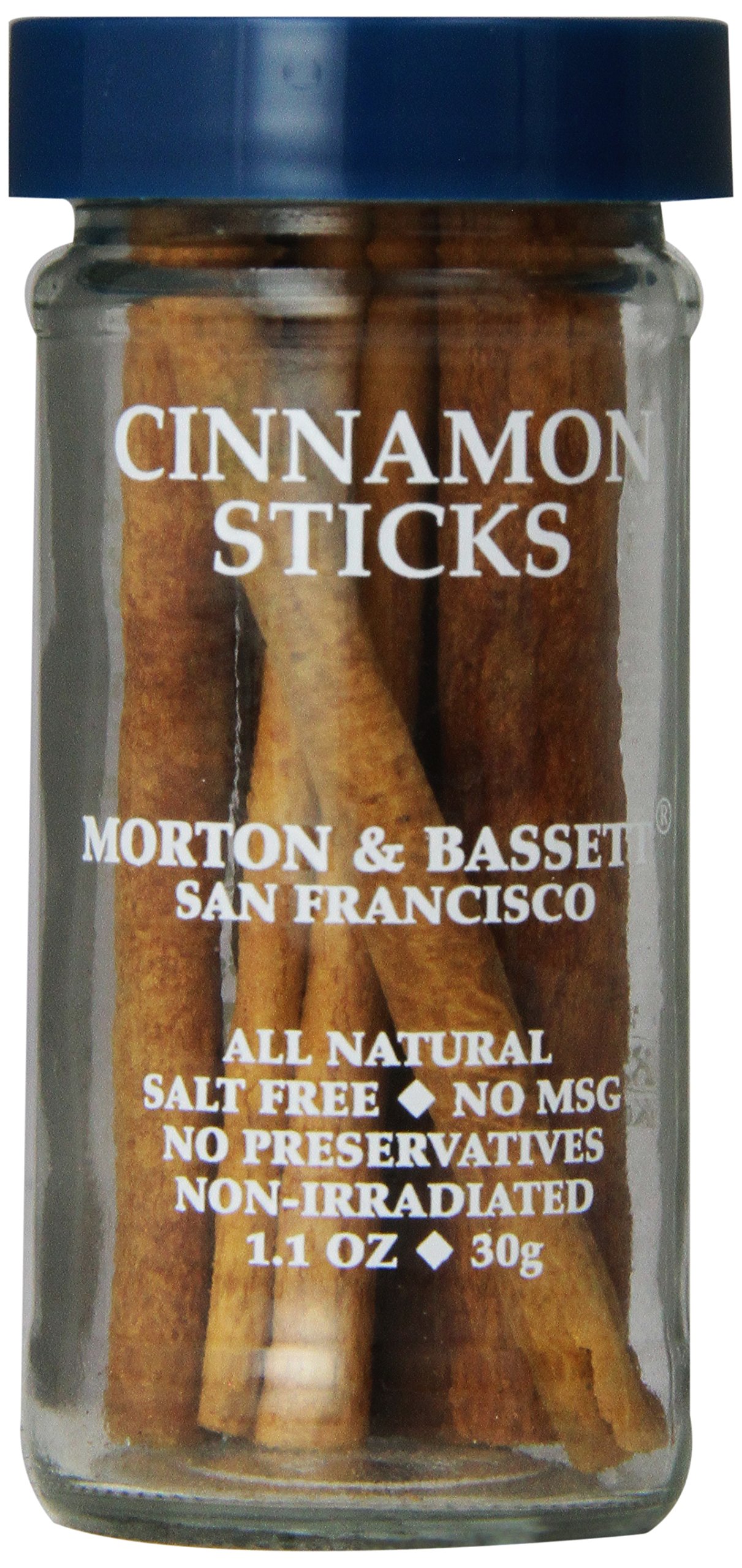 Morton & Bassett Cinnamon Sticks, 1.3 oz – Non-GMO, Salt-Free, Sweet and Warm Spice for Baking, Beverages & Holiday Dishes