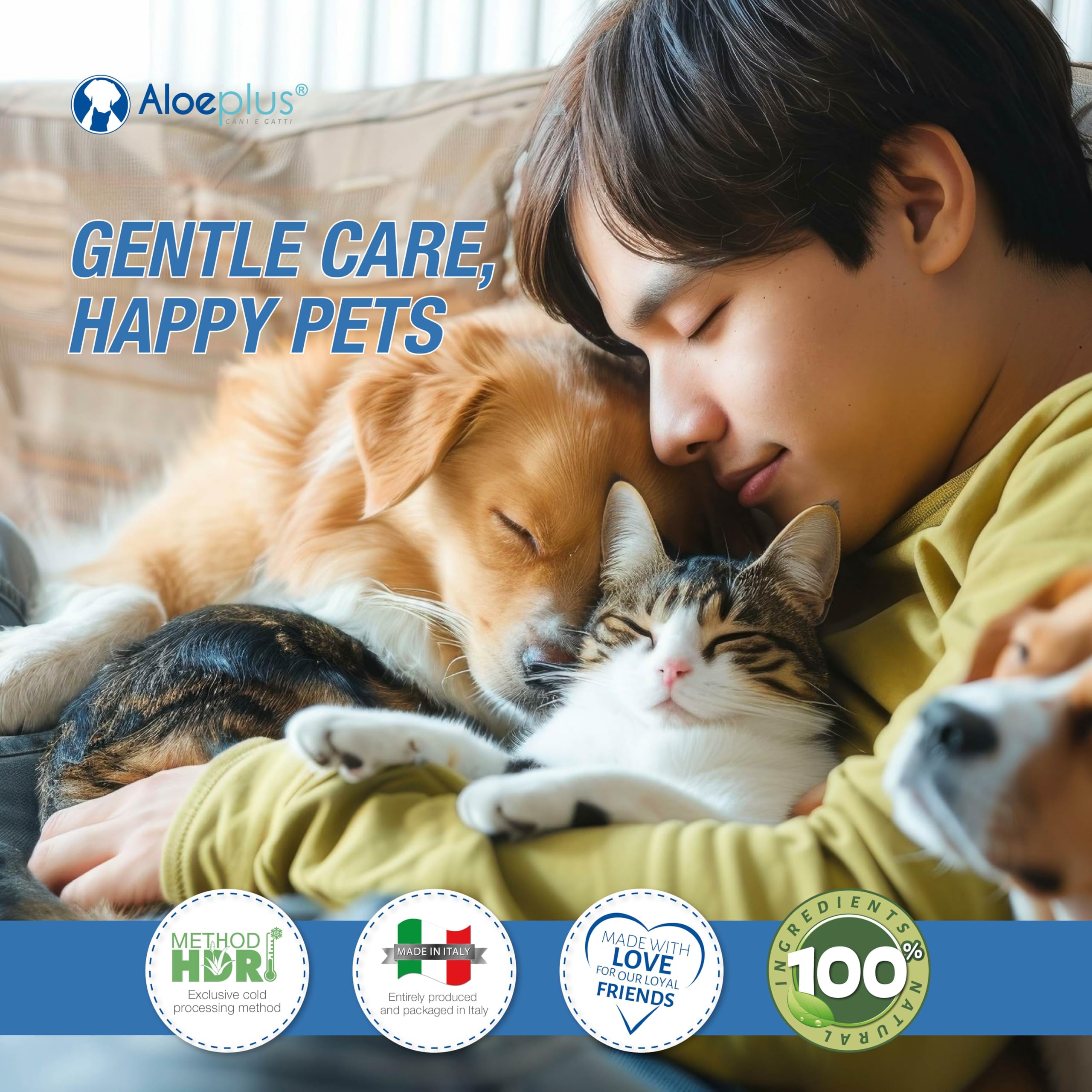 ALOEPLUS Otorì Detergente Orecchie Cane 125ml - per Pulizia Orecchie Cane e Gatti, 100% Naturale Aloe Arborescens BIO, Tea Tree Oil, Azione Emolliente e Lenitiva contro Prurito Cane (1.Confezione)