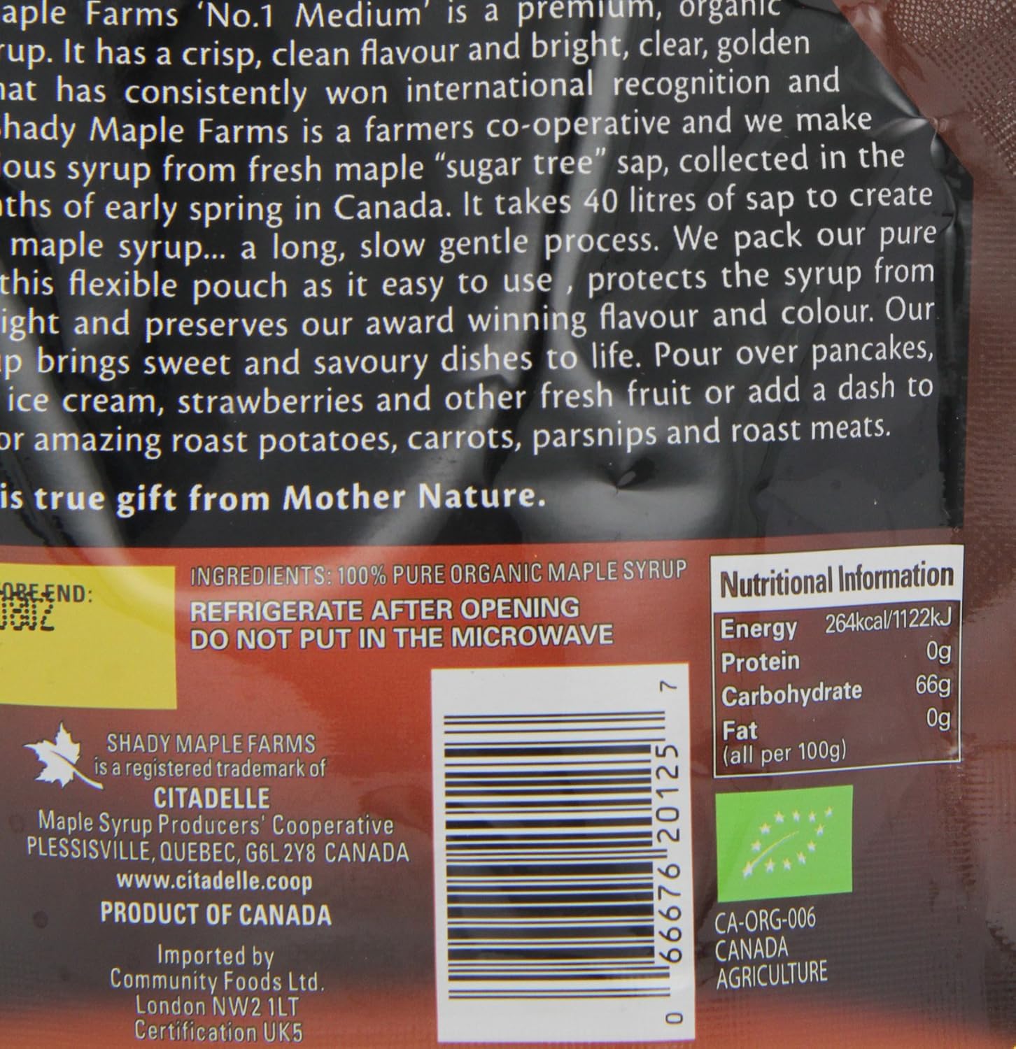 Shady Maple Farm Maple Syrup, 125 ml