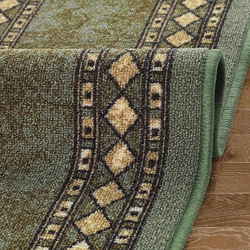 Miniatura 325 de Antep Rugs Alfombras modernas con bordes de 2 x 7 pies antideslizantes (antideslizante) de perfil bajo con parte trasera de goma para interiores