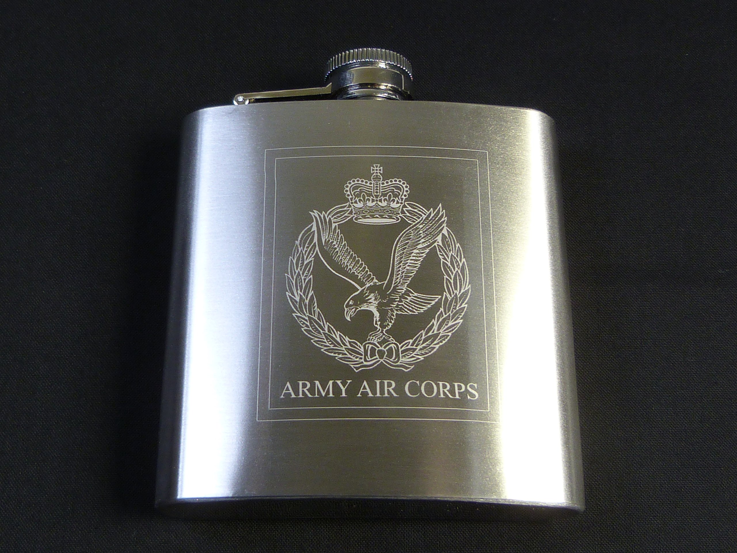 AAC Army Air Corps Engraved 6oz Hand made in UK Hip Flask