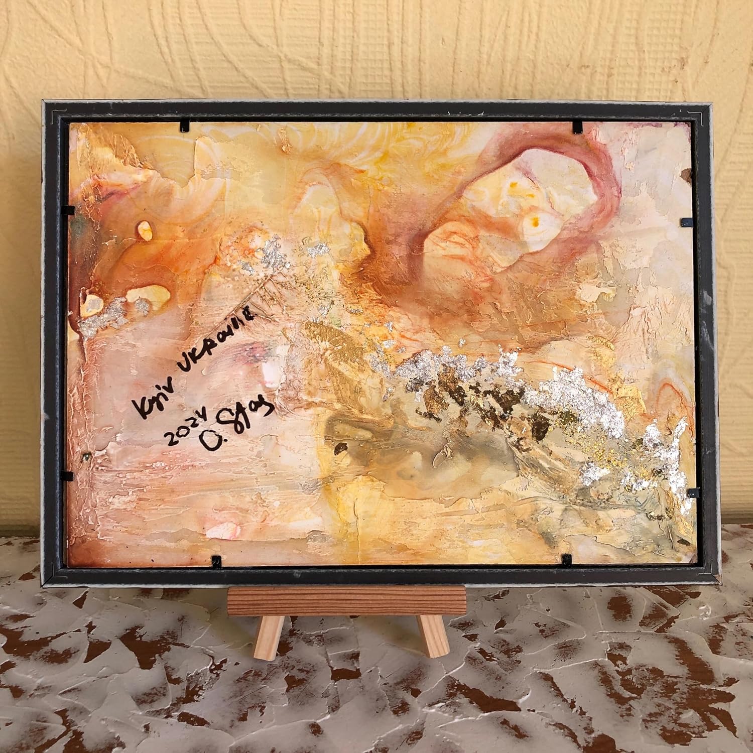 Designer framed herbarium, dried pressed flowers and plants, textured wall decor, unusual gift, floral original art, rustic home decor, Ukraine