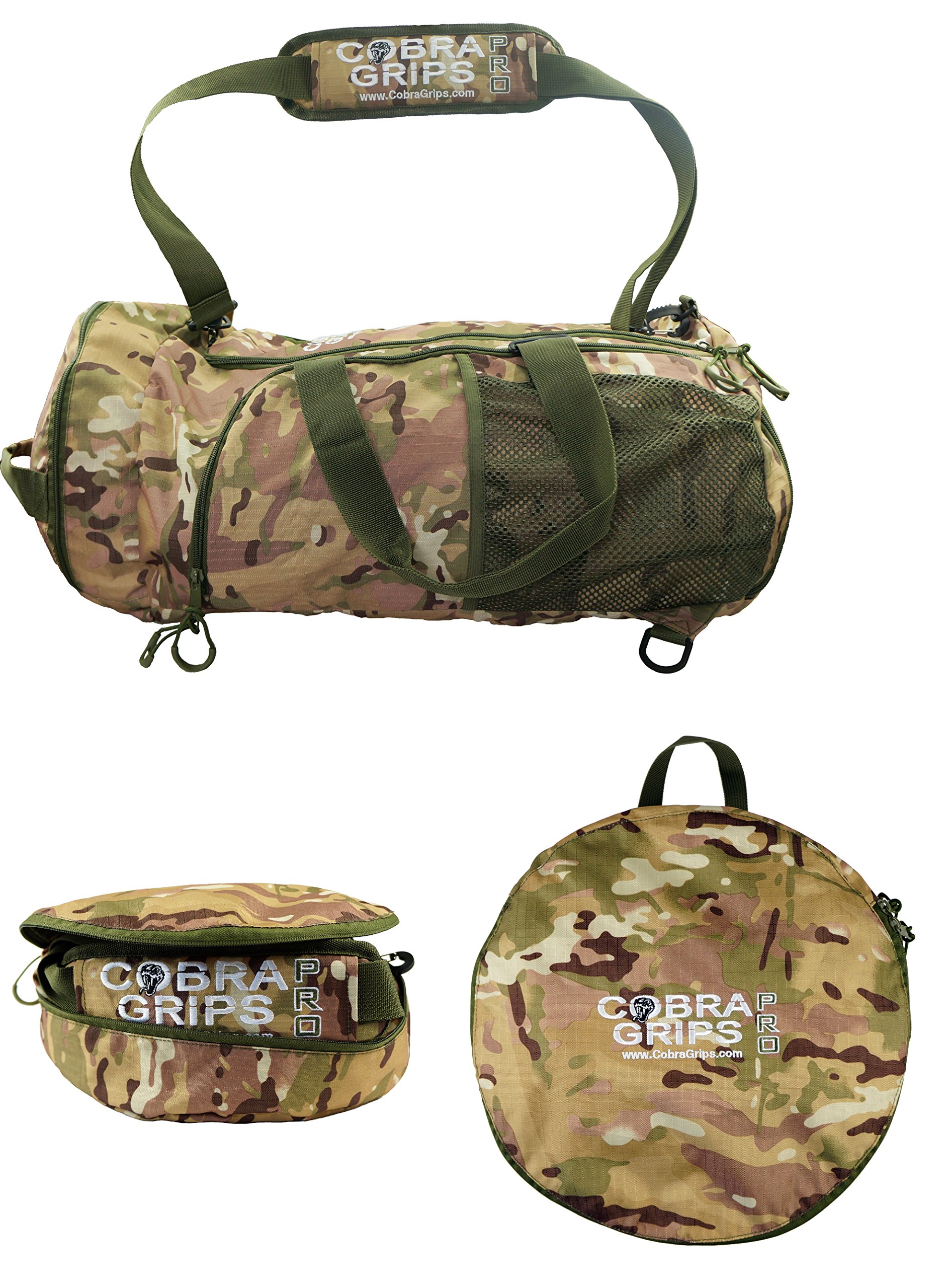 Best Travel, borsone da viaggio sportivo pieghevole, impermeabile, in nylon, zaino, borsa da palestra, sacca leggera multifunzione, 10478842, CAMO, 24" by 14"