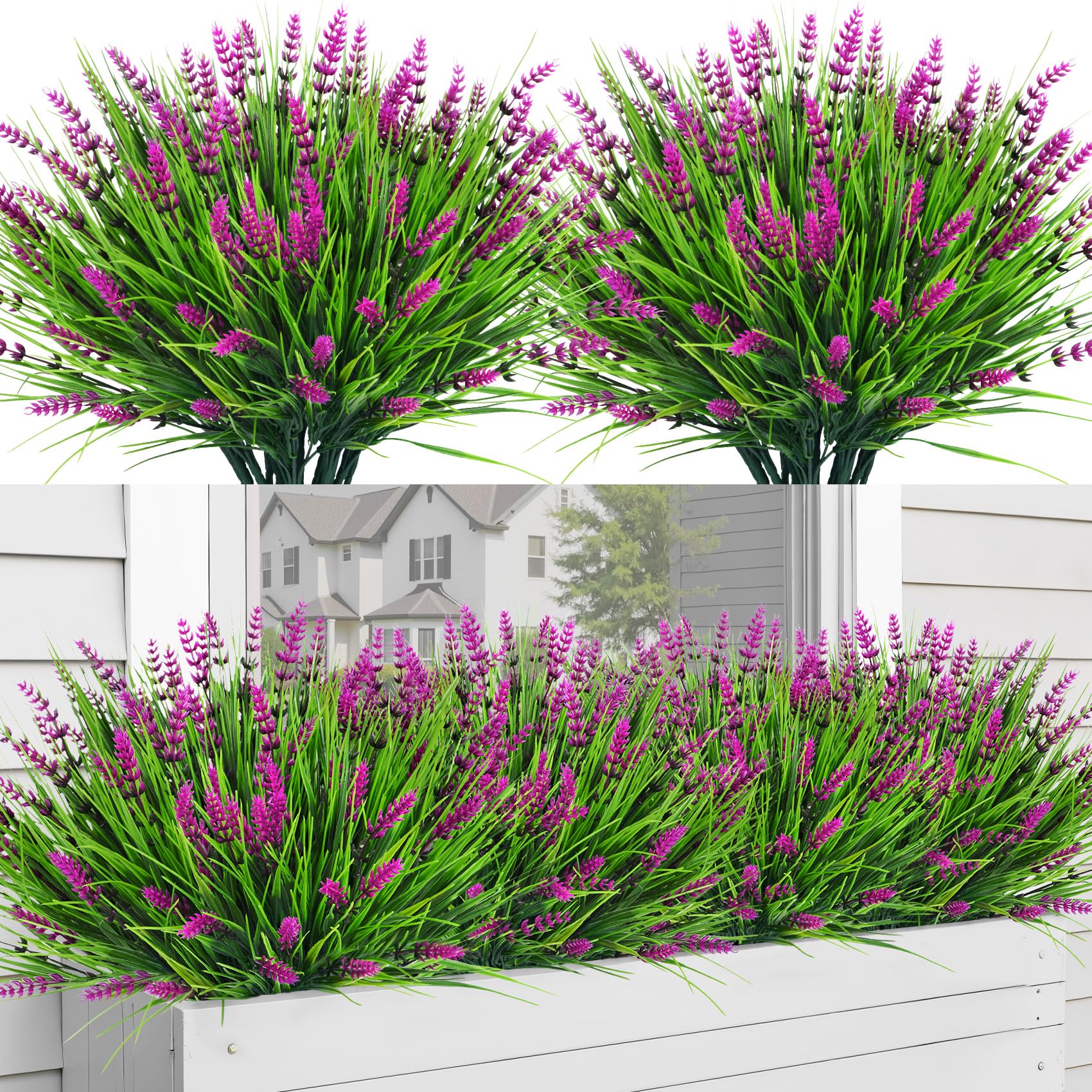 Bassion 24 Bundles Fake Lavender Flowers