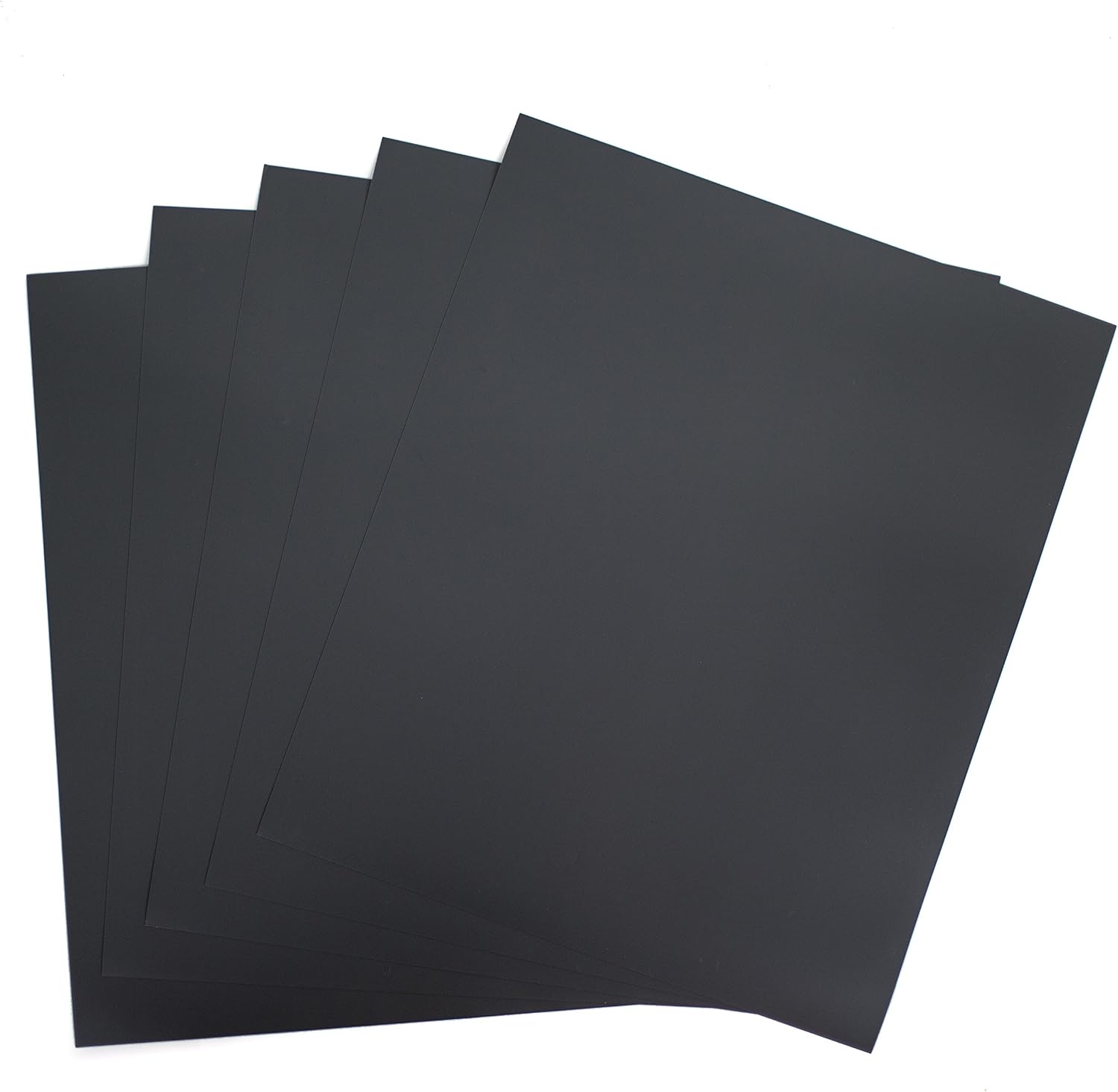 Rozzy Crafts - Dark Grey Heat Transfer Vinyl (HTV) - Matte and Smooth Dark Gray - 5 Sheets Each 12 inches by 10 inches - Works with Cricut, Silhouette, and All Other Cutting Machines