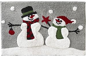 SKL Home Christmas Woodland Winter Snowman Rug for Bath