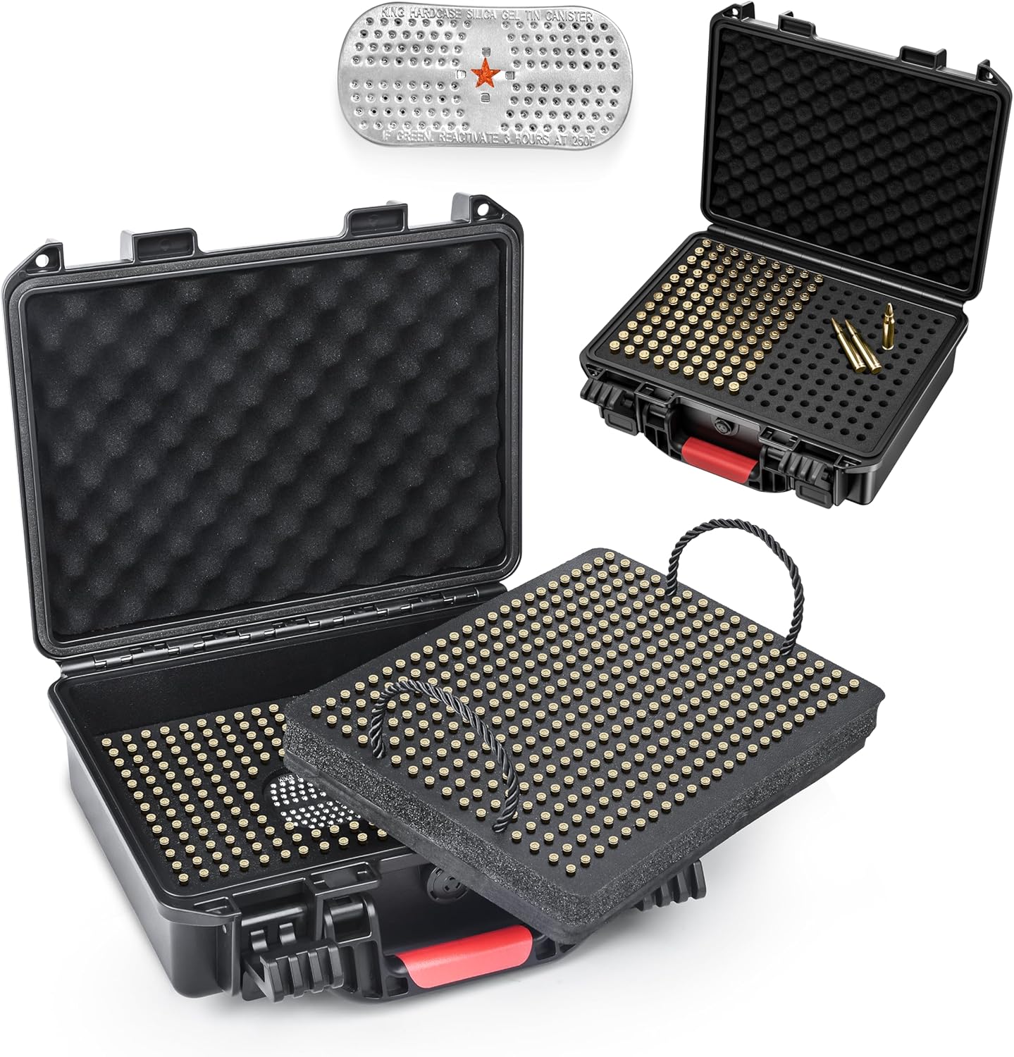 Waterproof Ammo Case and 680 Rounds 22LR Ammo Case with Dessicant