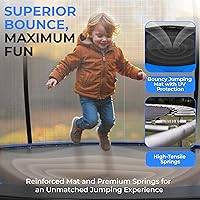 Vista 5 de SereneLife Trampoline Outdoor 10FT 12FT 14FT with Enclosure Net, Ladder and Anti-Rust Coating - ASTM Approved Recreational Trampolines - Heavy Duty
