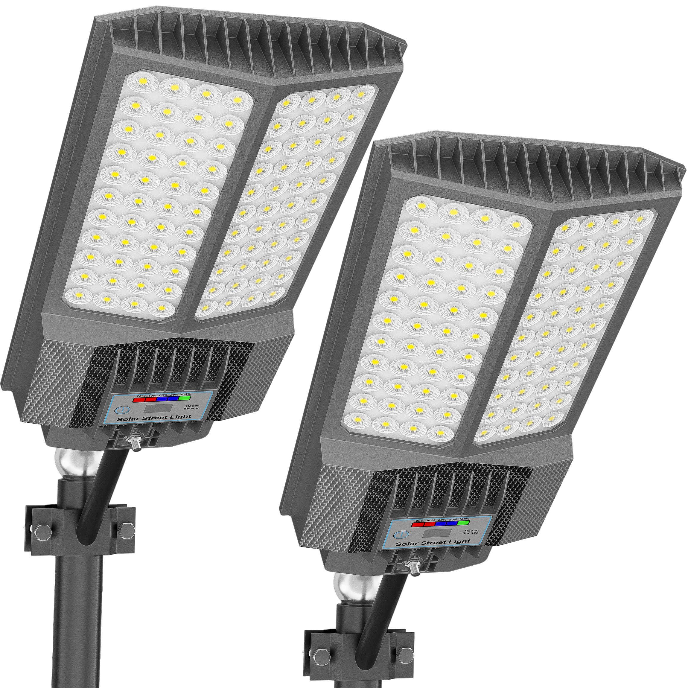Photo 1 of Solar Street Lights Outdoor,750000Lm Solar Parking Lot Lights Commercial Street Light Dusk to Dawn,7000K LED Security Flood Light with Motion Sensor and Remote Control for Street,Court,Yard
