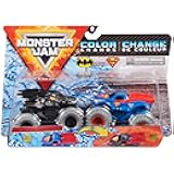 Monster Jam, Official Batman Vs. Superman Color-Changing Die-Cast Monster Trucks, 1:64 Scale
