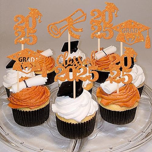 Miniatura 64 de 30 piezas 2024 de graduación 2024 decoración para cupcakes de doble cara clase de 2024, diploma 2024, felicitaciones graduadas, decoraciones