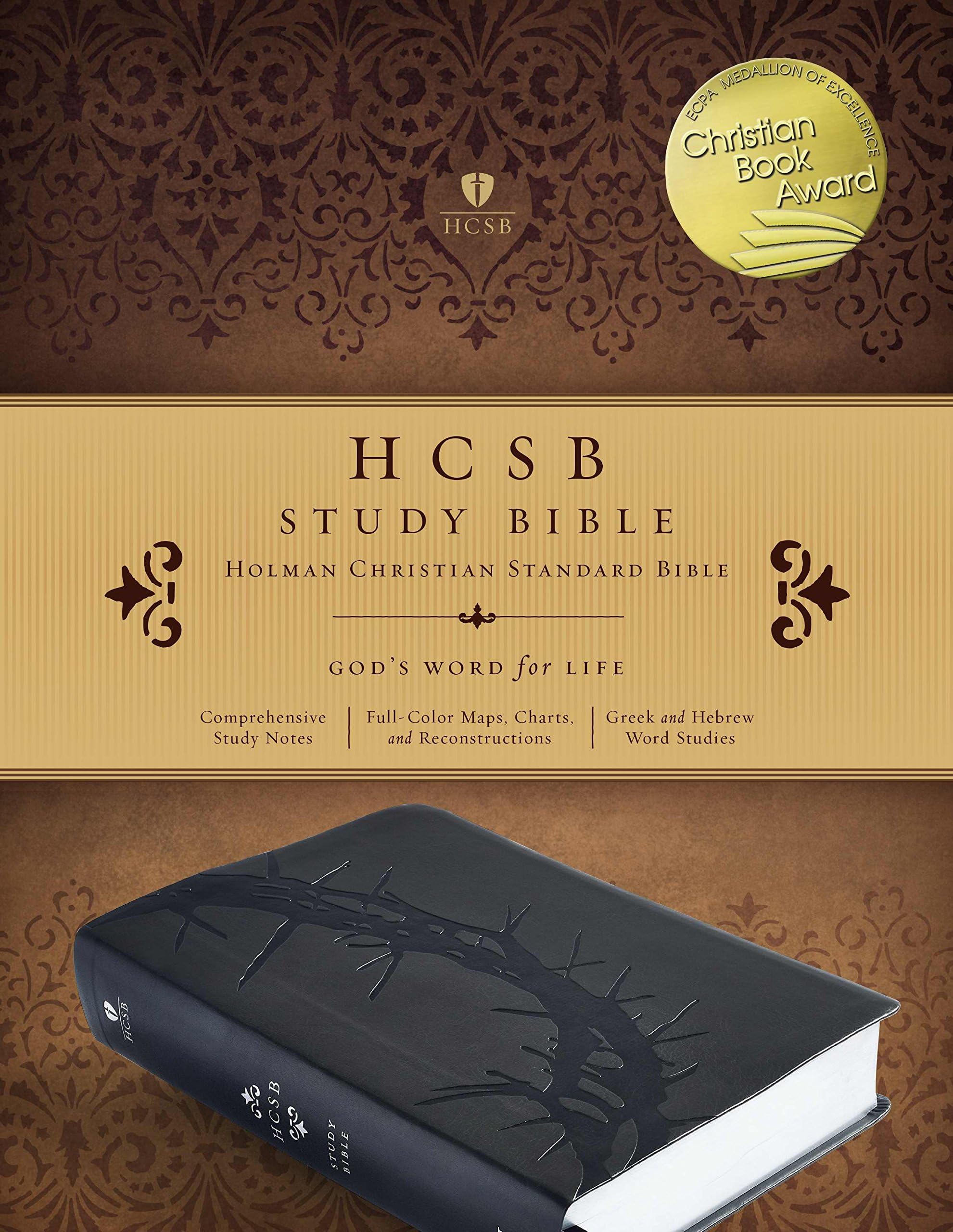 HCSB Study Bible, Charcoal LeatherTouch Imitation Leather – September 1, 2015