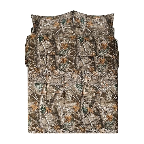 VISI-ONE Realtree Edge Camo Queen 3 Piece Comforter Set –