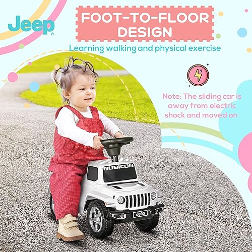 Miniatura 7 de Aosom Coche de empuje para niños, con sonidos del motor y almacenamiento debajo del asiento, paseo de pie a piso en auto deslizante con bocina,