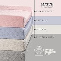 Vista 6 de Cambiador de bebé contorneado de algodón orgánico con colchón de espuma impermeable, incluye funda suave, extraíble y lavable, correa de seguridad