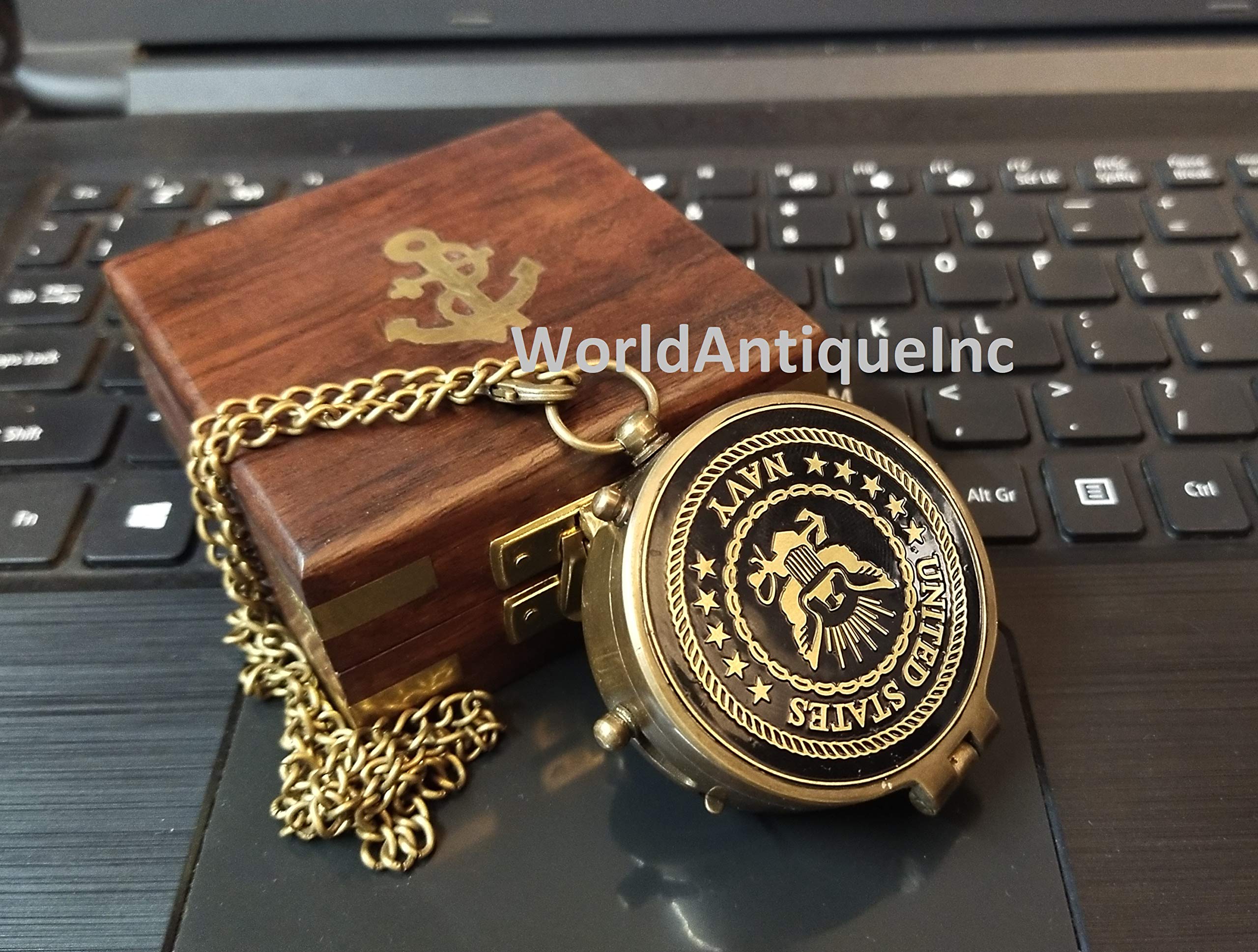 Engraved Bussola vintage personalizzata - Bussola poesia in ottone antico con custodia in pelle, regalo per figlia da papà/regalo alla figlia dalla mamma (bussola personalizzata)