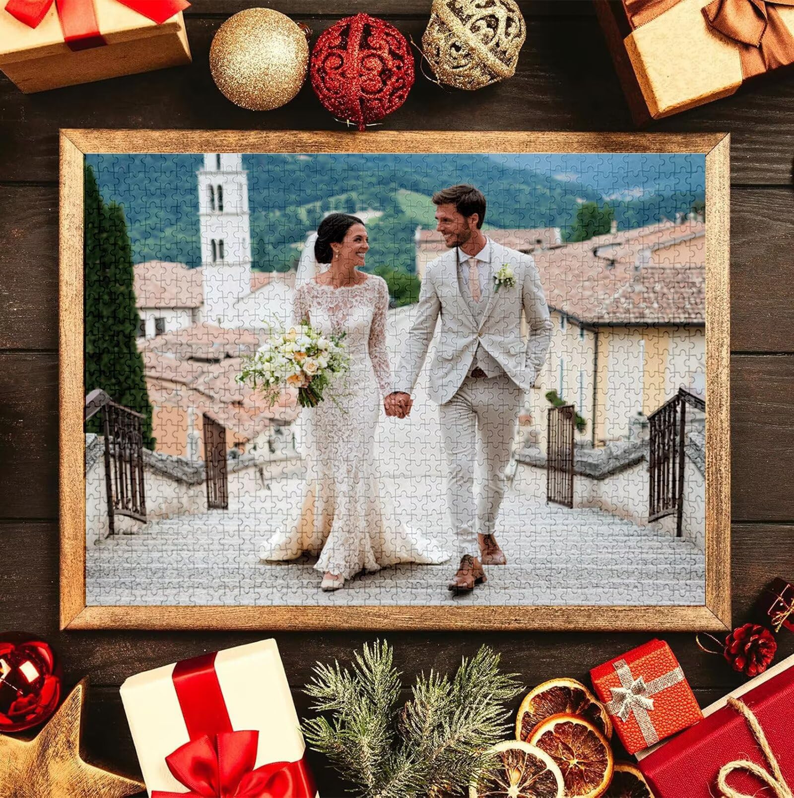 Puzzle Personalizado con Foto, Personalizada Rompecabezas Personalizado Diseña tu Logo Foto o Texto, Personalizado Navidad Halloween San Valentín Parejas Niños Familia Amigos h-3533