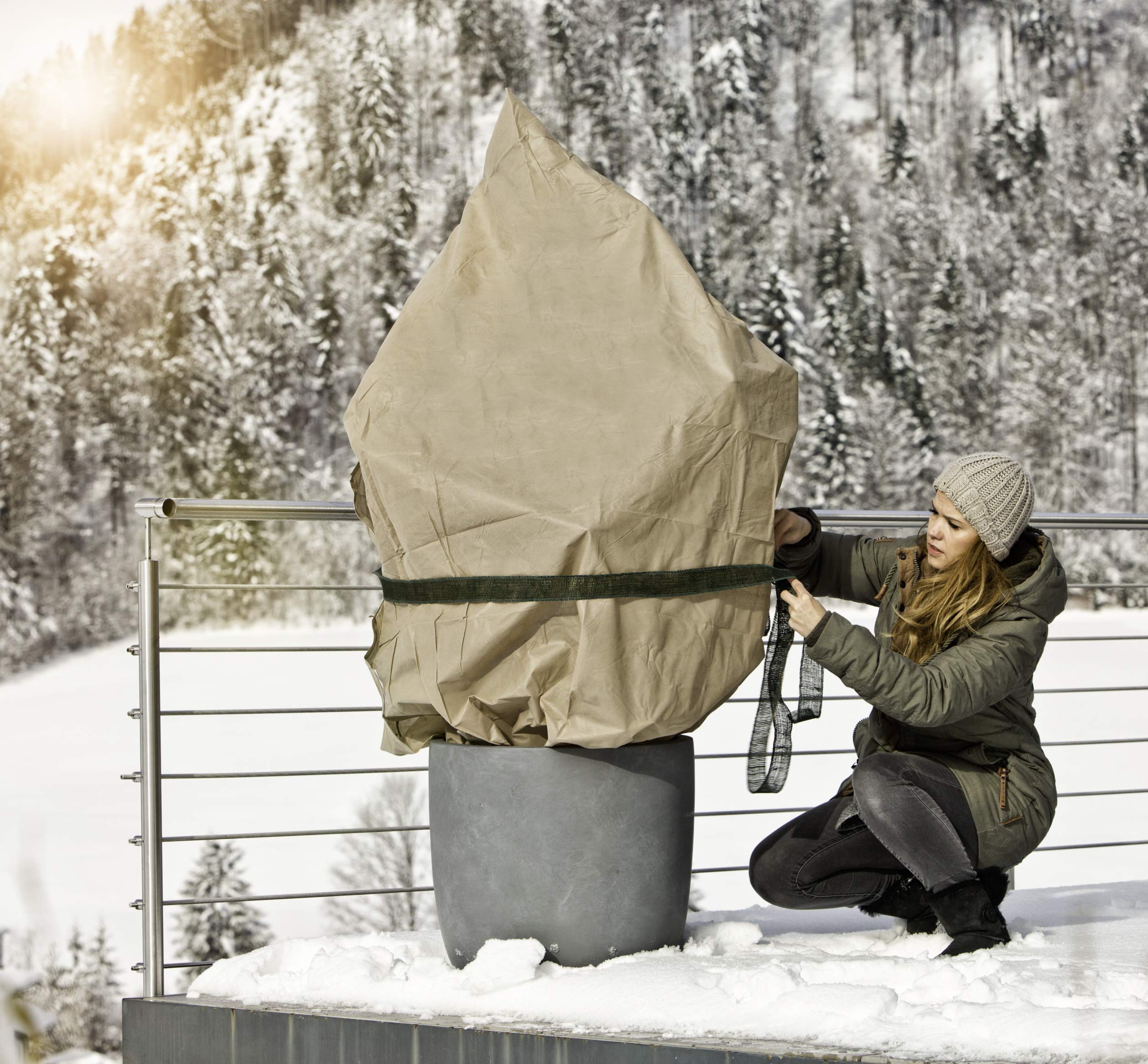 Windhager Toison Non-tissée D'hiver écologique, Non-tissé Thermique, Protection Contre Le Gel Et Le Froid Pour Arbres Et Plantes, Housse De Protection Hivernale, 30 G/m², 1,5 X 3 M