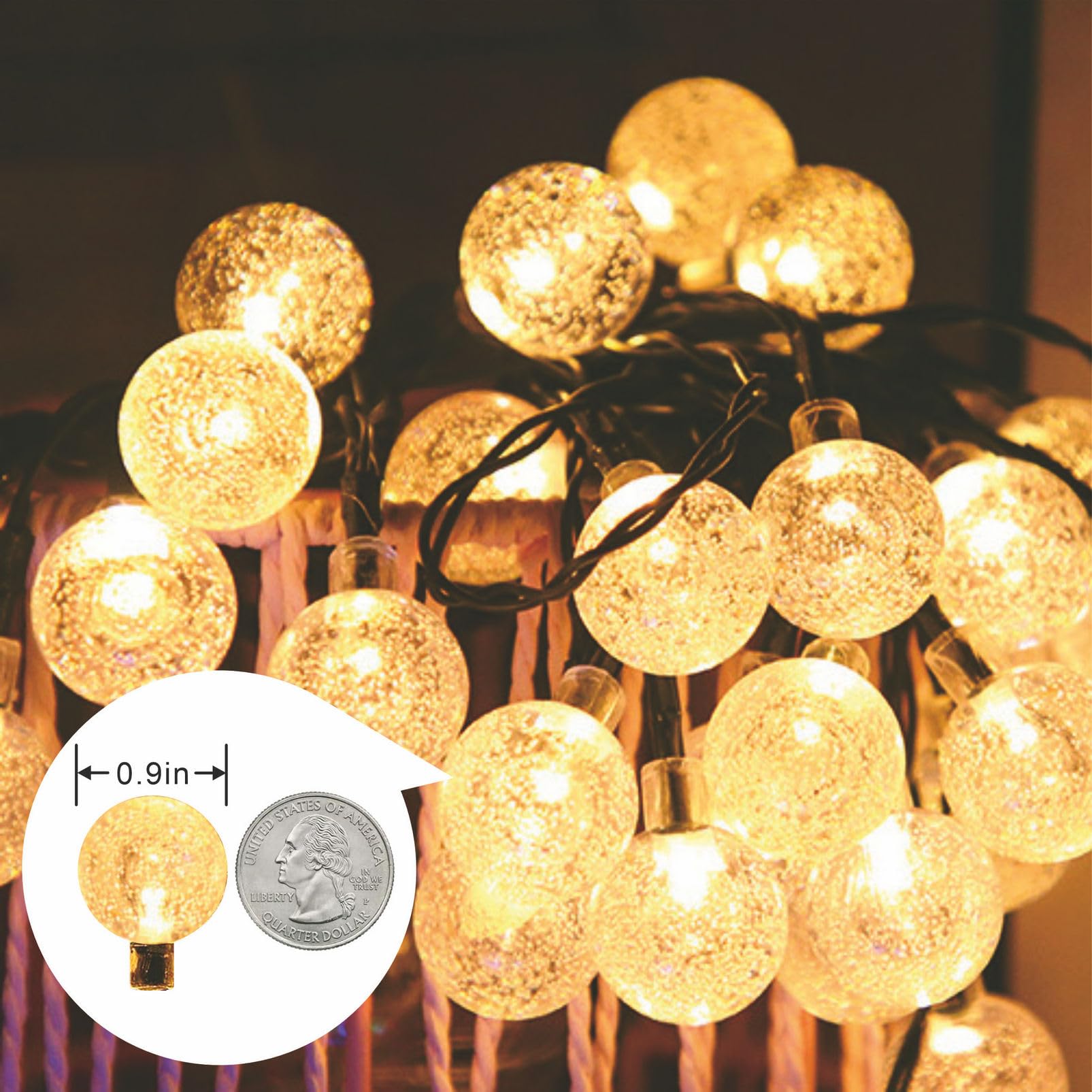 Striscia LED solare da 15 m/50 piedi, impermeabile IP65, con timer, 8 modalità di illuminazione, per vialetti, cortili e giardini (luce bianca) | Leroy Merlin