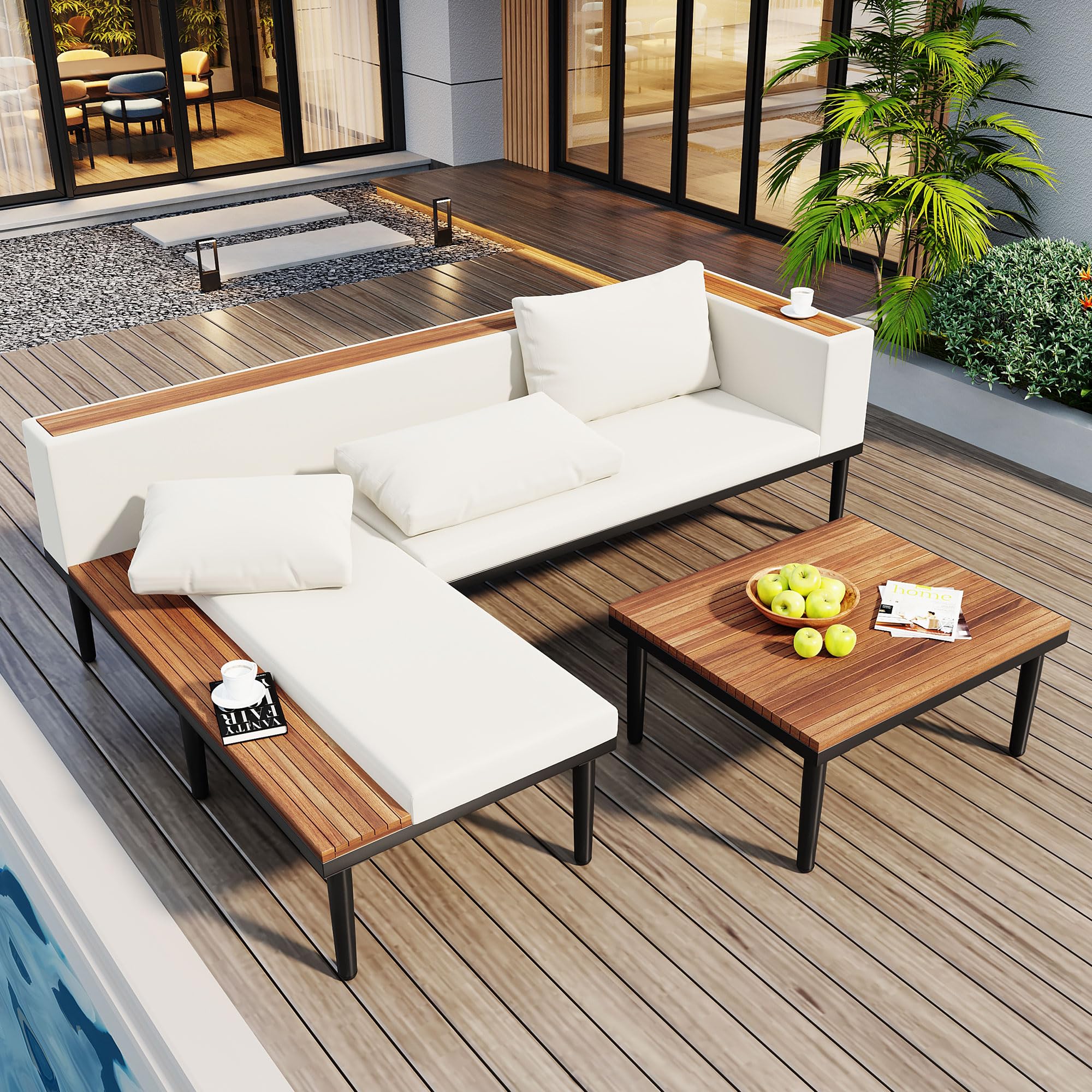 Snapklik.com : Merax 6-Seat Patio Outdoor Sectional Furniture Set ...