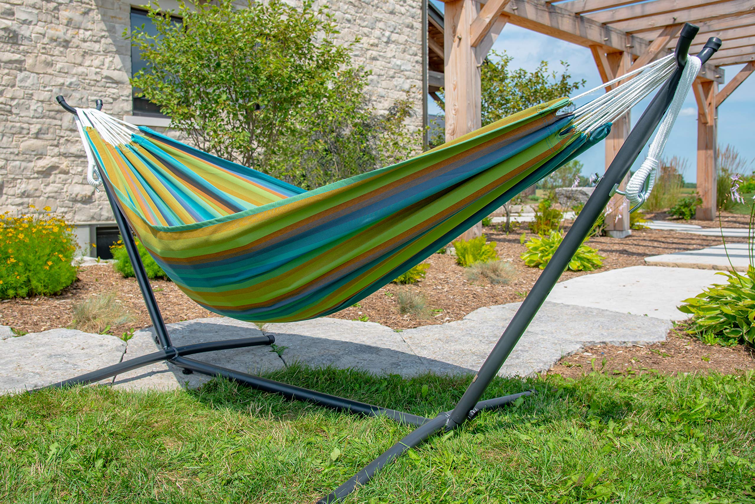 hängematte sunbrella Vivere C8SUNLA Sunbrella®-Hängematte mit Gestell Lagoon (8 Fuß) Garten Breite der Armschale:Extra Wide (265mm) Camping Arneitz, Faaker See Disney Countersink drilling is a