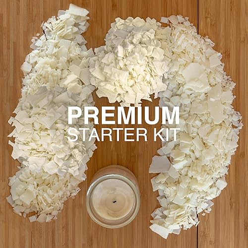 Miniatura 8 de Oraganix Kit de fabricación de velas de cera de soja natural y suministros para hacer velas, 2 libras de cera de soja premium, 10 mechas de vela