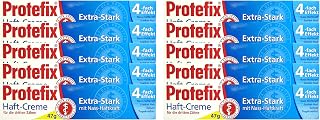 Protefix Haft-Creme Extra Stark, Nass-Haftkraft, 10x47g