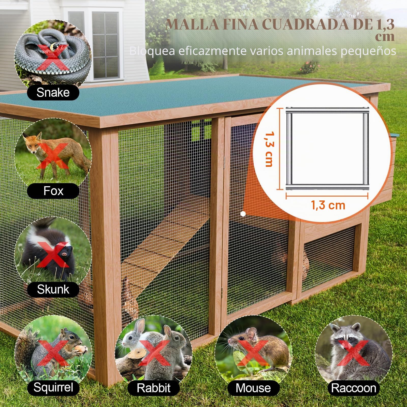 VEVOR Malla de Alambre Soldada 1220mm x 15,24m Rollo de Malla de Alambre Galvanizado en Caliente 12,7x12,7 mm Valla de Alambre de Gallinero Calibre 19 para Jaulas de Conejos, Jardín, Roedores Pequeños