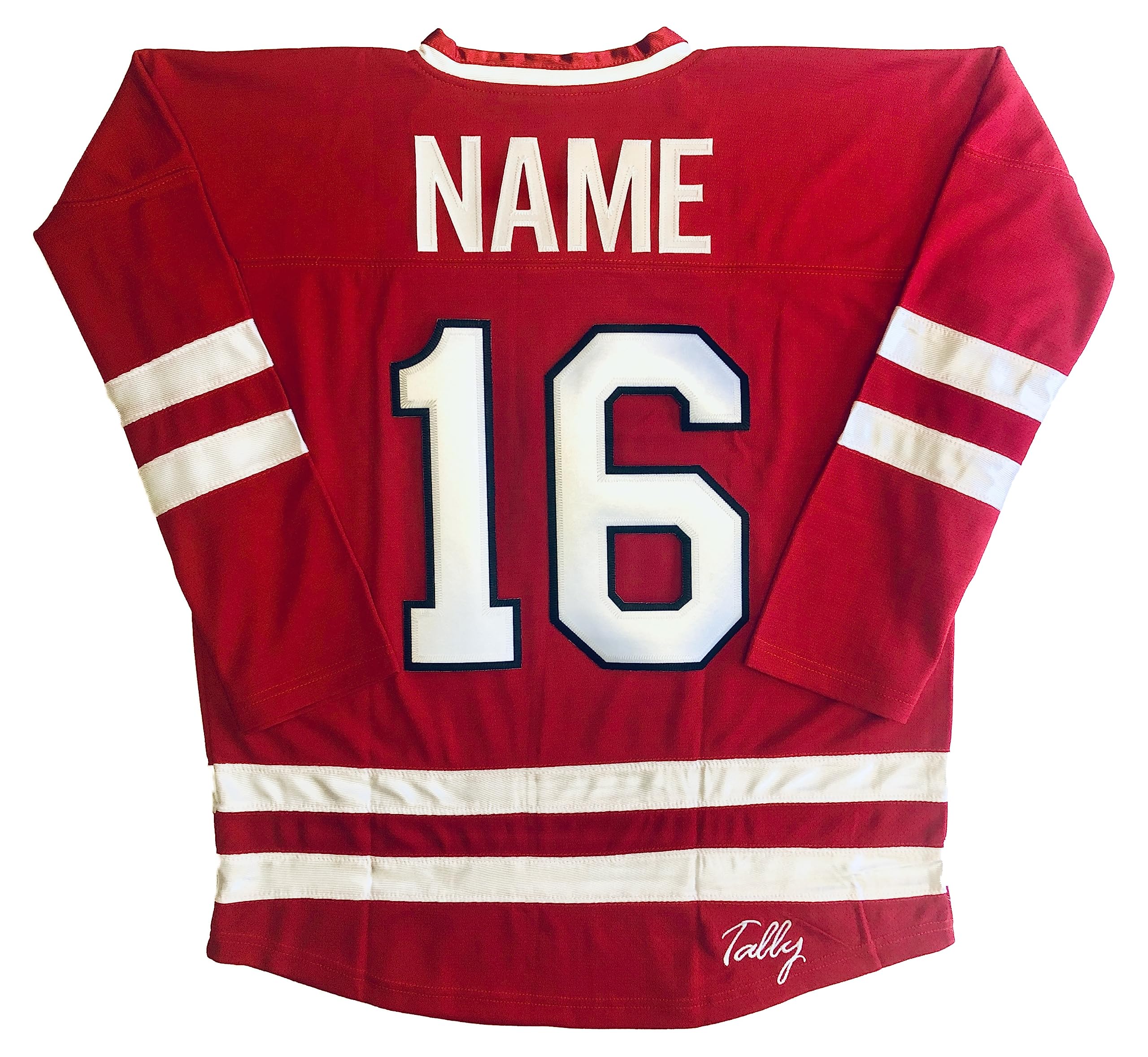 Red and White Hockey Jerseys with a Johnny Canuck Crest (Medium, Red)
