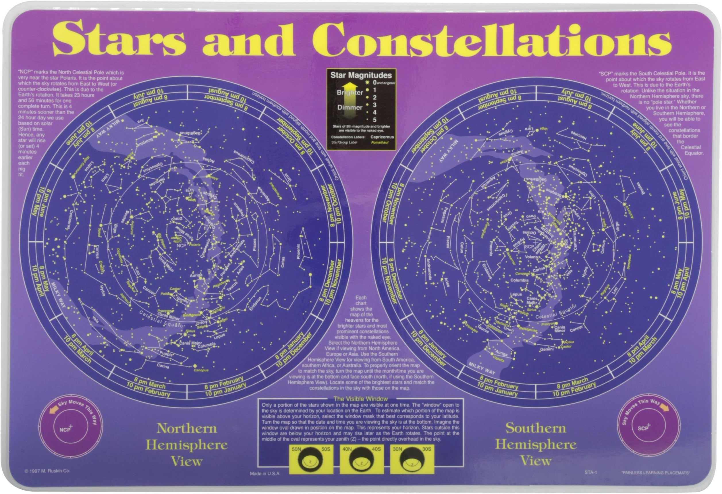 Painless Learning Stars and Constellations Placemat