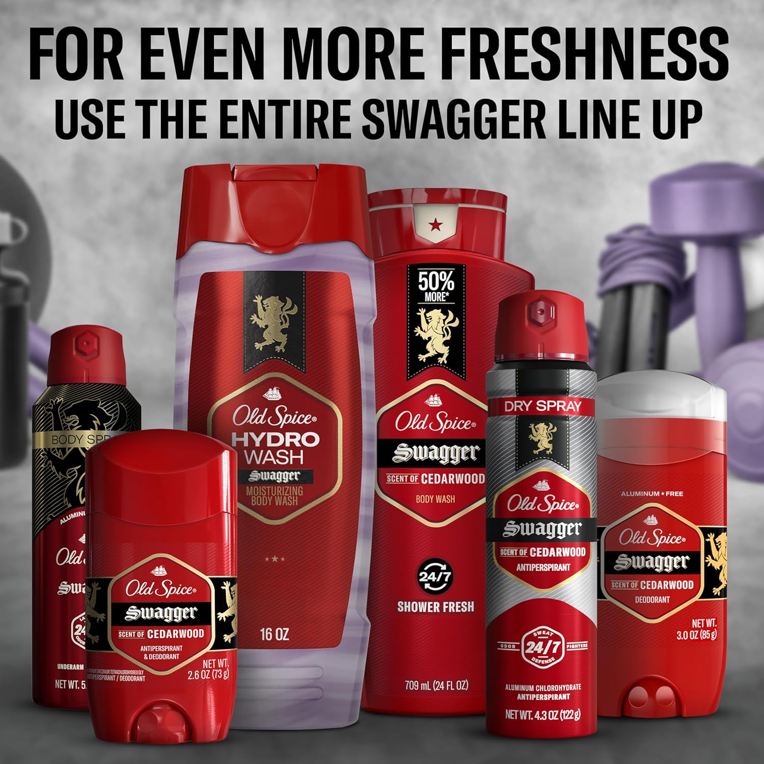 Old Spice Moisturizing Body Wash for Men, Hydro Wash, 2-in-1 Long Lasting Scent & Deep Hydration, 24/7 Shower Fresh, Smoother Swagger Scent, 16 oz (Pack of 4) - Image 7