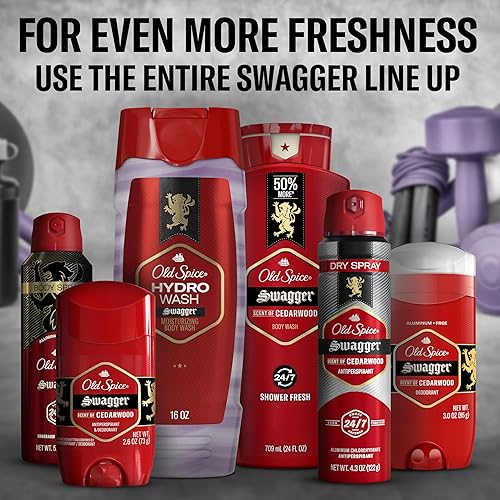 Miniatura 7 de Old Spice Gel de baño hidratante para hombres, Hydro Wash, aroma e hidratación profunda 2 en 1, ducha fresca 24/7, aroma Swagger más suave, 16 onzas