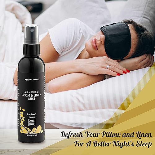 Miniatura 9 de Aromasong Spray natural para habitación y lino, aroma de té verde, para ropa de cama, sábanas, sofás, almohada, ambientador de tela en aerosol para