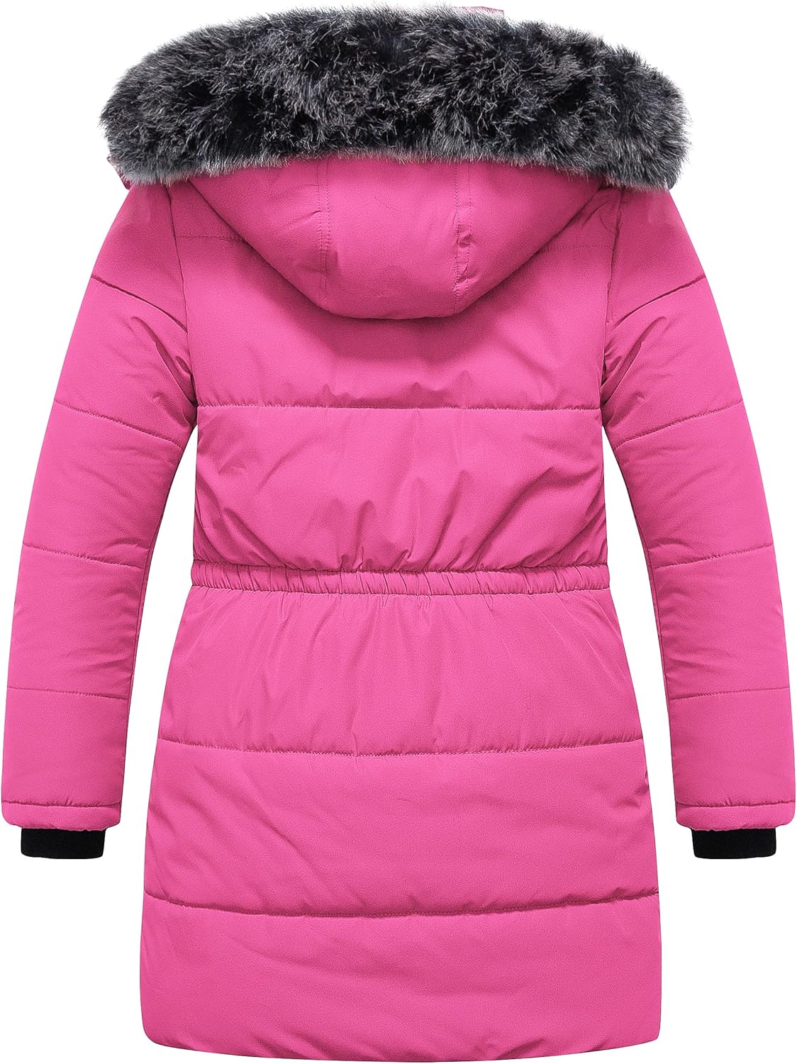 Chrisuno Girl's Long Parka Warm Winter Coat Water Resistant Quilted Puffer Jacket Snow Outwear - Image 2