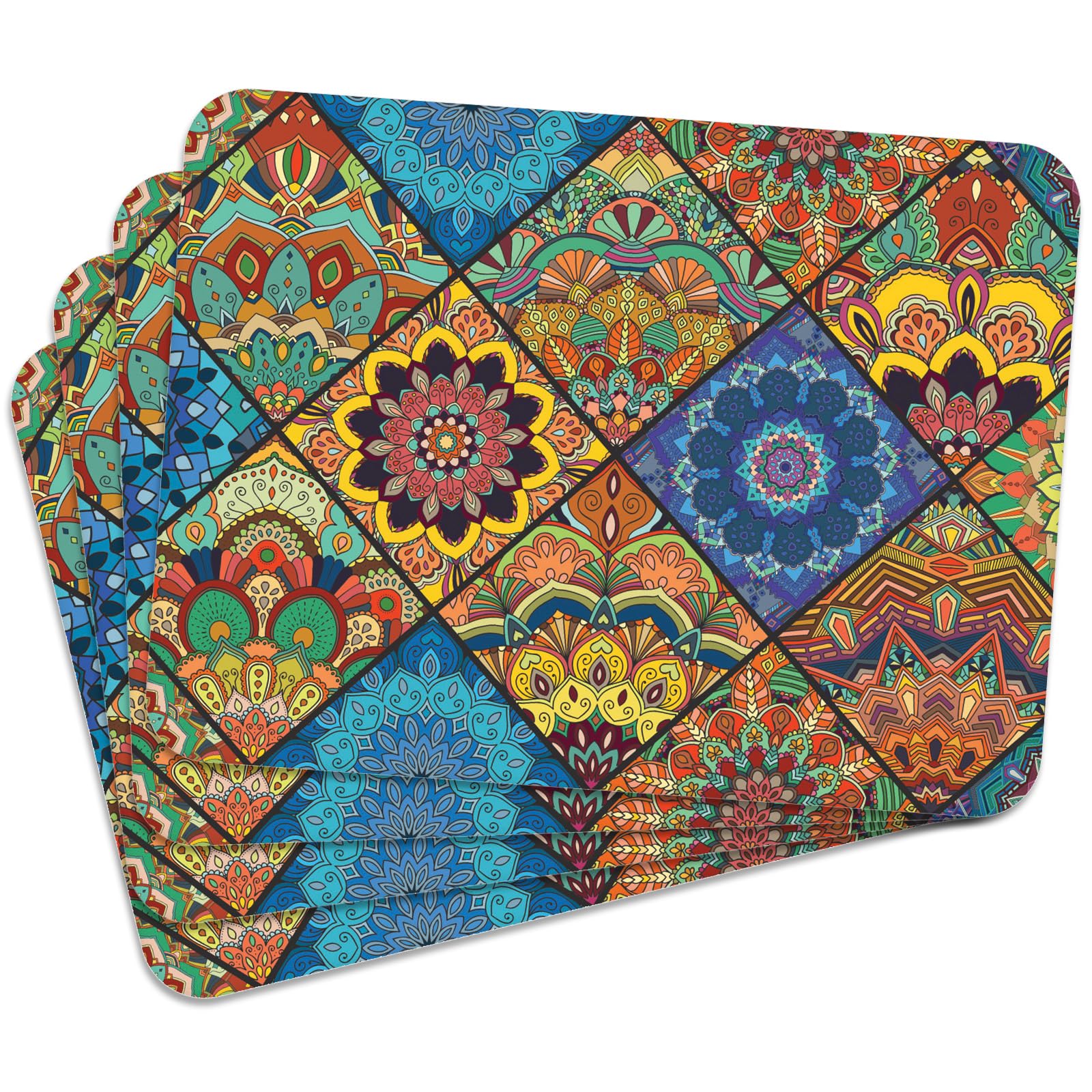 VELORA H&L Platzsets Kork - Tischsets 30 x 40 cm, Abwaschbar, rutschfest und Hitzebeständig bis 100°C, Dekorative Tischunterlagen für Küche und Esszimmer