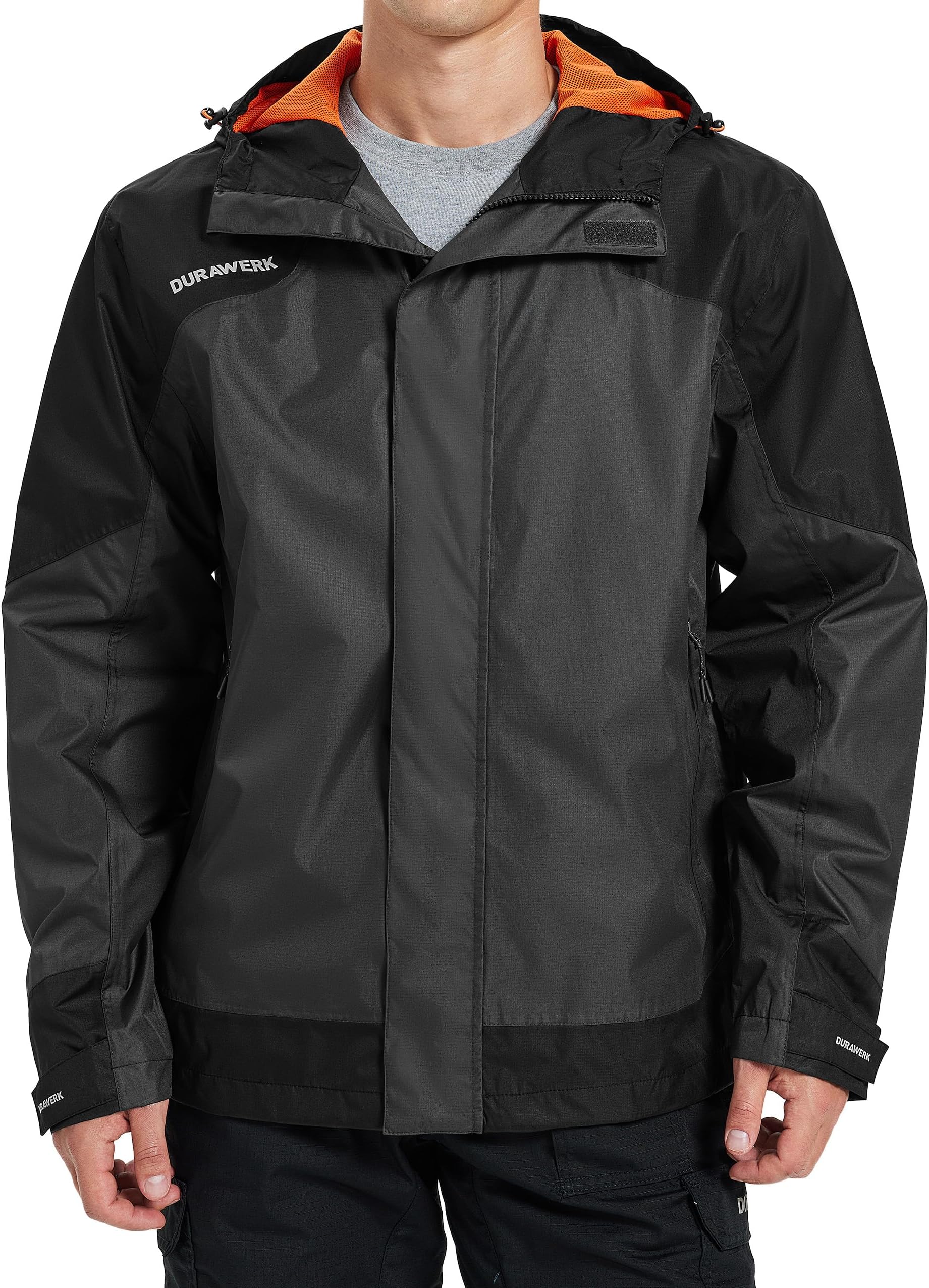 Water Resistant Jackets for Men Lightweight Windbreaker Jacket Hooded Mens Rain Jacket & Work Jackets for Men