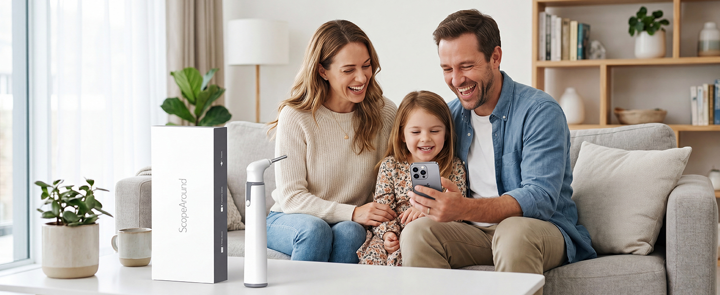 Image of WiFi Otoscope, HD Otoscope Camera with Light, Ear Checker for Kids & Adults
