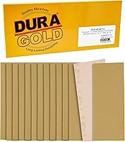 Vista 16 de Dura-Gold Hojas de papel de lija dorado de 1/2 hoja, grano 60 (caja de 12) – Carpintería para muebles de madera – Hojas de soporte de gancho y bucle