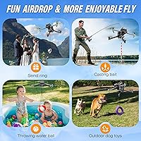 Vista 2 de (3 en 1) FLYDrone Mavic 3 Pro Tren de aterrizaje con sistema Airdrop, dispositivo de liberación de carga útil/entrega/transporte para DJI Mavic 3