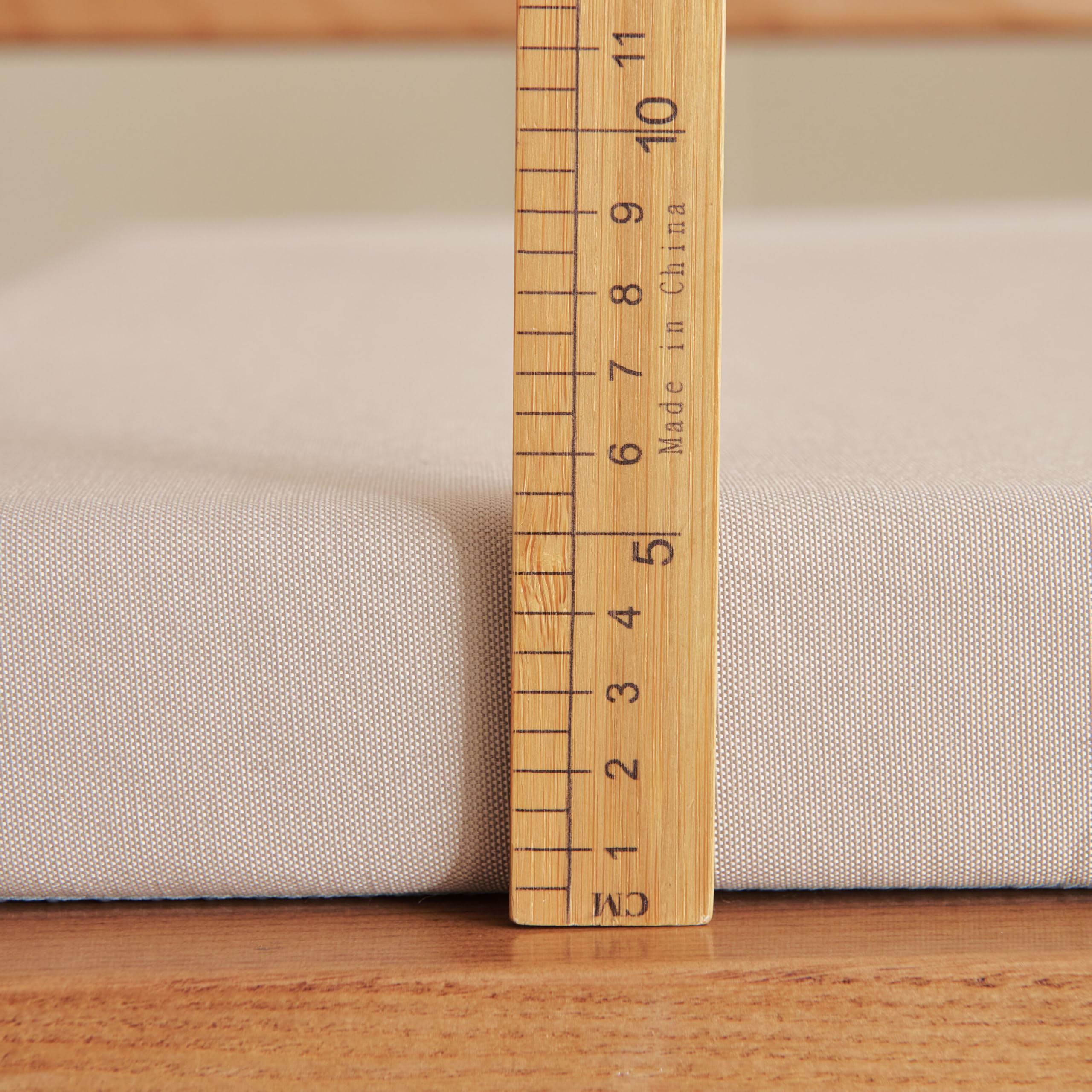EBETA Cojín de Banco Exteriores Resistente al Agua Cojín para Silla de jardín para Muebles terraza Funda Desmontable y Lavable – Grosor 5 cm (Caqui, 140 * 50 * 5 cm)