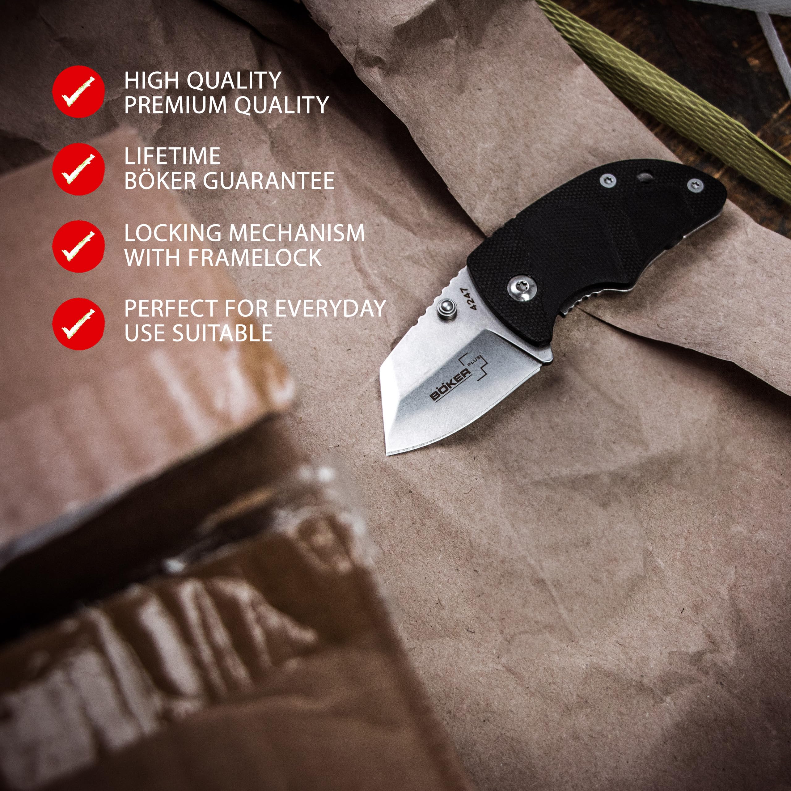 Amazon.co.jp: BOKER PLUS 01BO574 DW-2 ナイフ 1.6インチ ブレード 