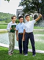 Vista 5 de French Toast Boys' Adjustable Waist Straight Fit Stretch Twill Chino Pant