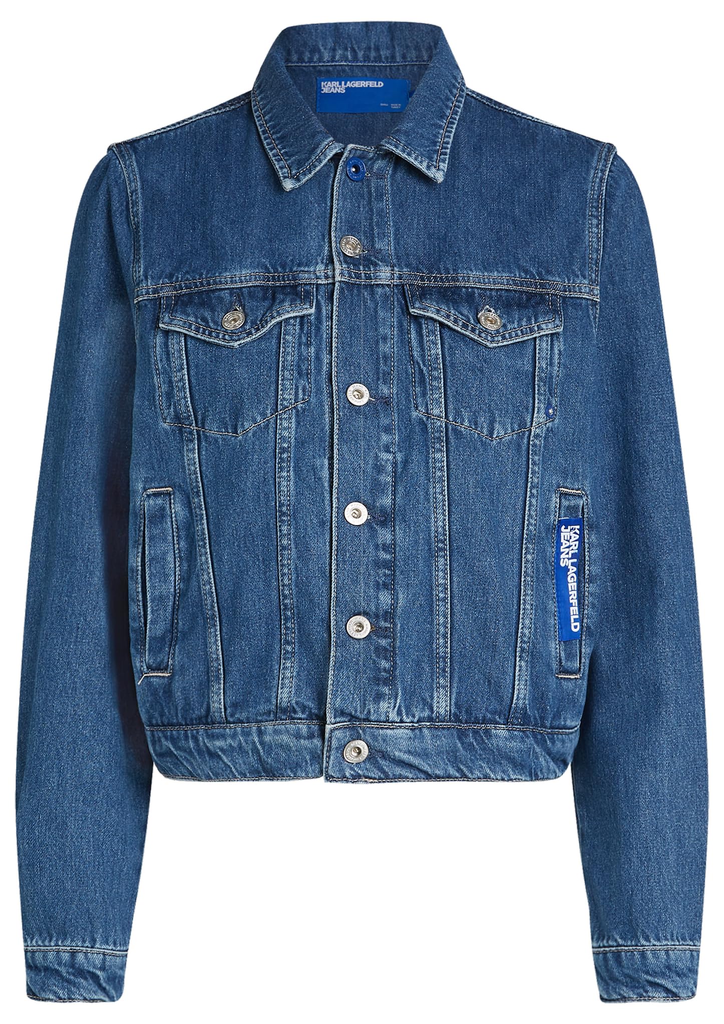 KARL LAGERFELD JEANS Donna Regular Denim Jacket Blu medio slavato XS