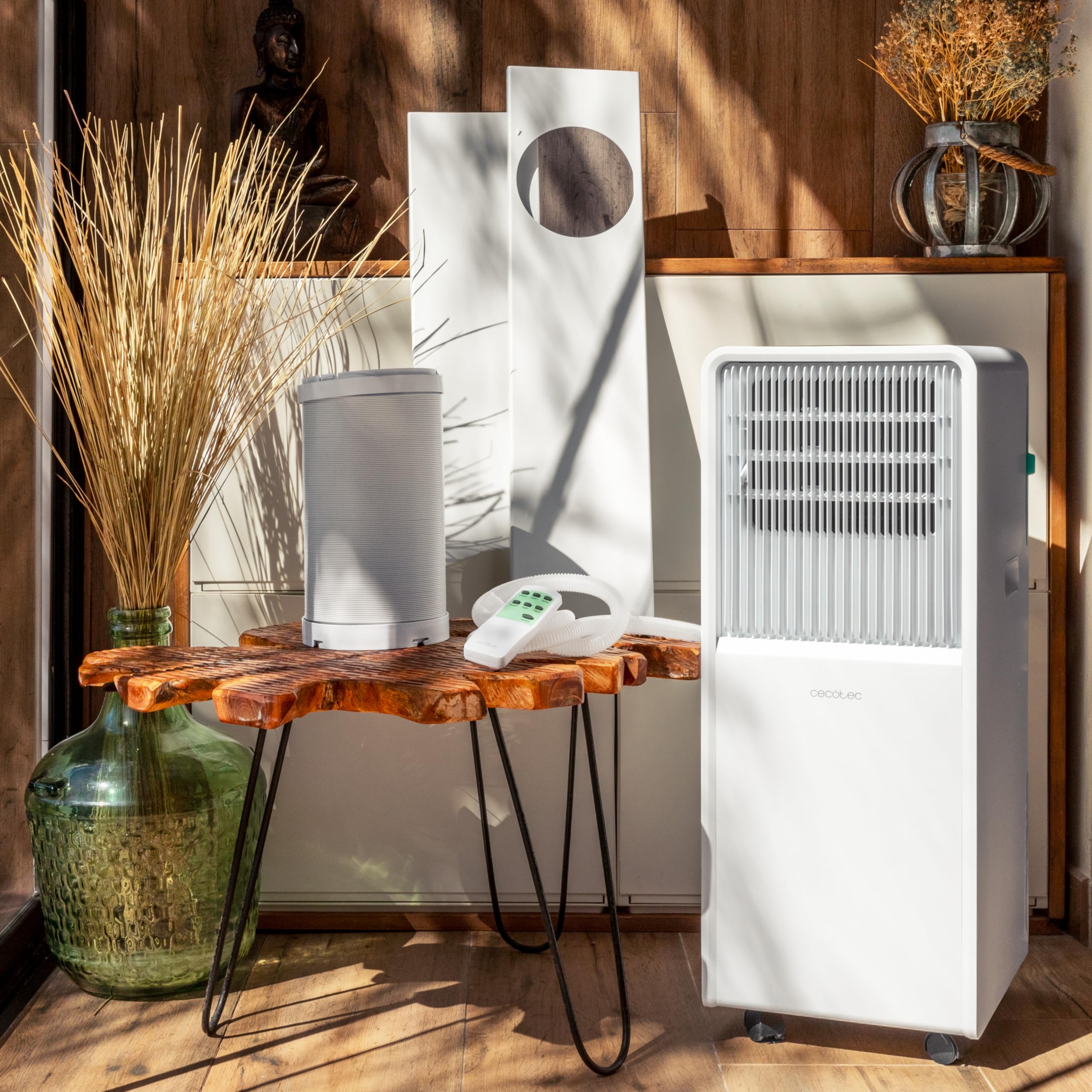 Cecotec Aire Acondicionado Portátil con Mando a Distancia ForceClima 7150 Style. 7000 BTU - 1750 Frigorías, Control Táctil, Pantalla LED, 4 Modos, 2 Velocidades, Temporizador, Cobertura 20m2