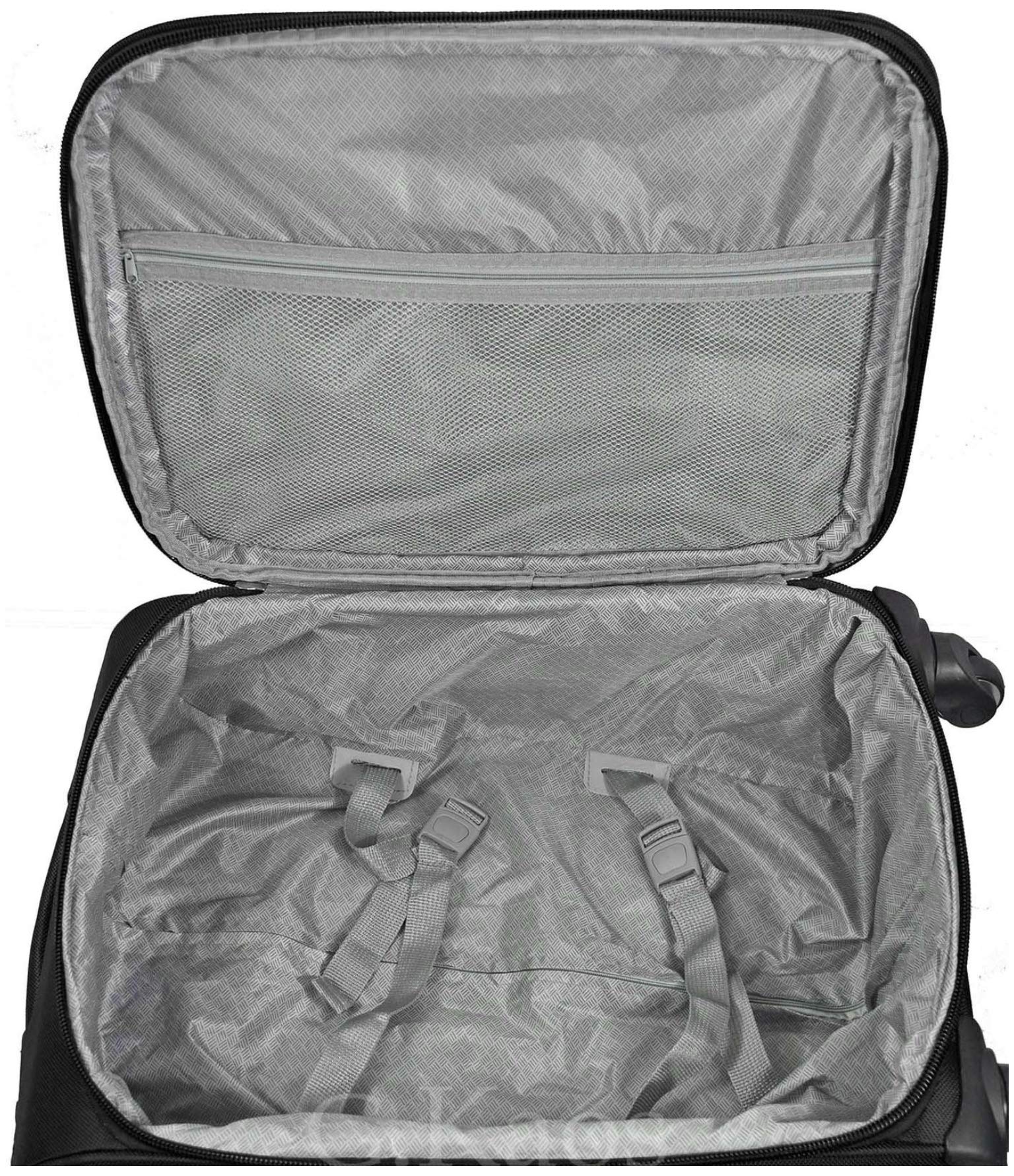 SLmilano Trolley valigia set valigie semirigide set bagagli in tessuto super leggeri 4 ruote piroettanti trolley piccolo adatto per cabina con compagnie lowcost art.214 (grigio)